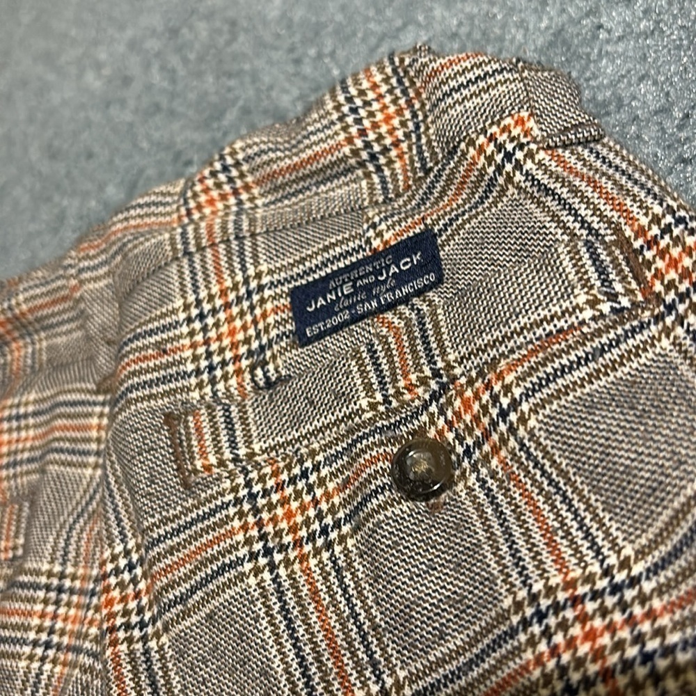 EUC Janie & Jack Plaid Joggers - Picture 5 of 7